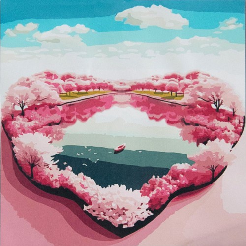 Картина по номерах "Озеро кохання" 50х50 см (Strateg)