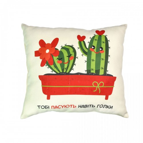 Подушка мікровелюр "Тобі пасують навіть голки" 35*40 см (Strateg)