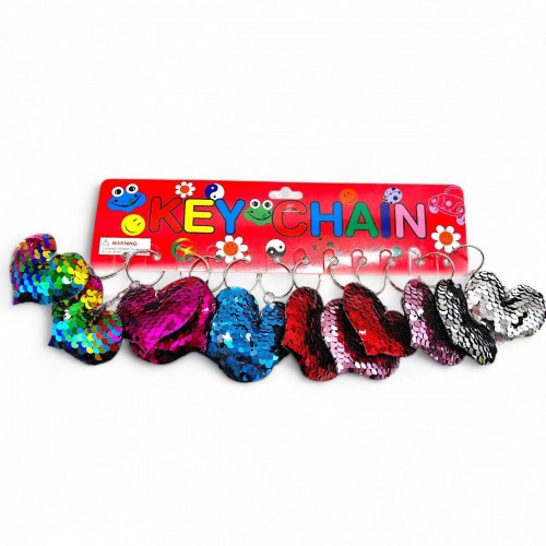 Брелок "Сердечко" паєтки (12 шт) (MiC)