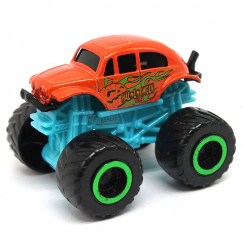 Машинка металлическая мини, на крупных колесах (оранжевая) (MiC)