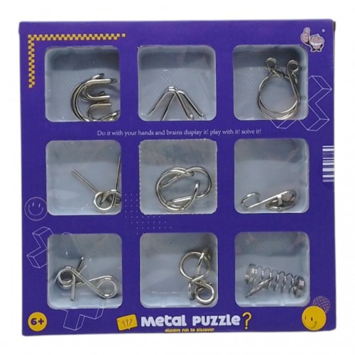 Іграшка "Металеві головоломки", 9 штук (вид 2) (MiC)