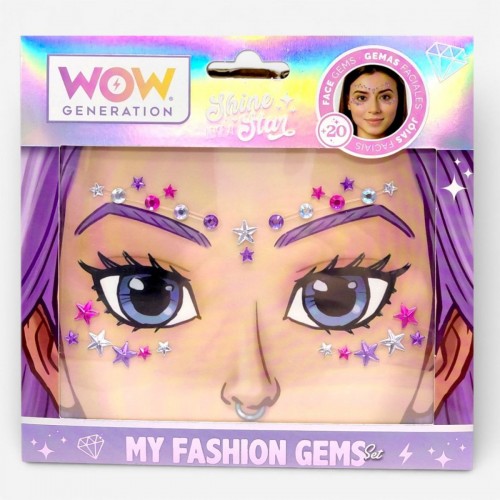 Набір стразів для обличчя МІС, (ФІОЛЕТОВІ) (MiC)