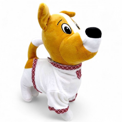 М'яка іграшка "Пес Патрон у вишиванці" 28 см (БІЛІЙ) (Nikopol)
