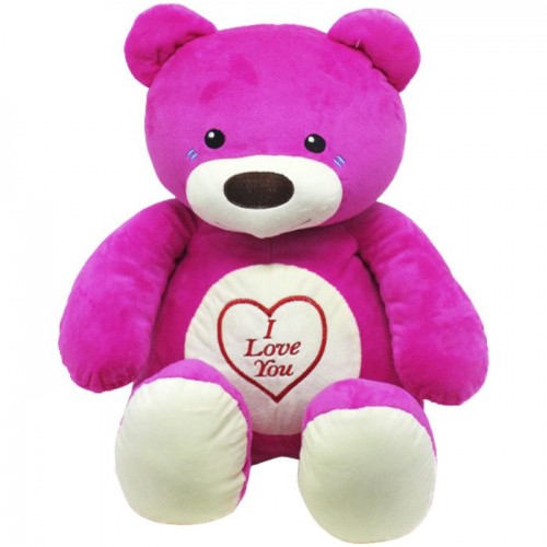 Мʼяка іграшка "Ведмідь Ласун", 43 см (МАЛИНОВИЙ) (Nikopol)