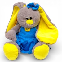 Мяка іграшка Зайка Соня 35 см (СІРИЙ)