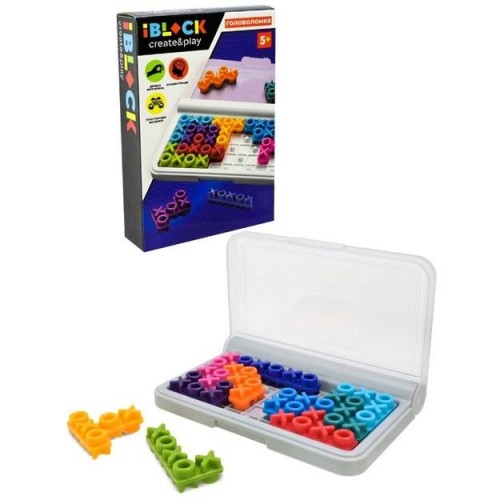 Головоломка (розвиток логіки, розумова активність) коробка 9,8х14,5х3 см (iBLOCK)