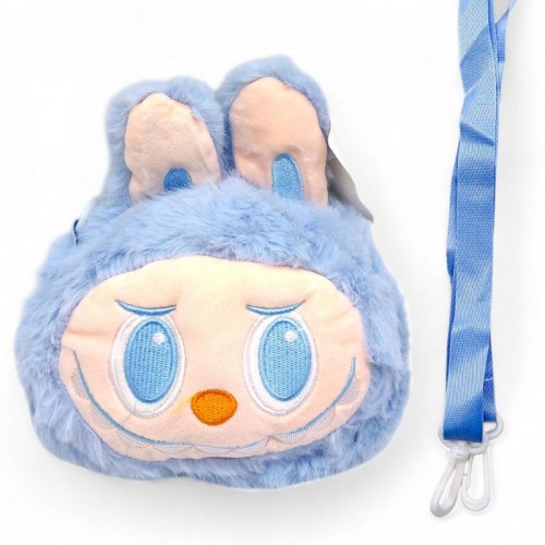 Мягкая игрушка-сумочка "LABUBU/ЛАБУБУ" (ГОЛУБОЙ) (MiC)