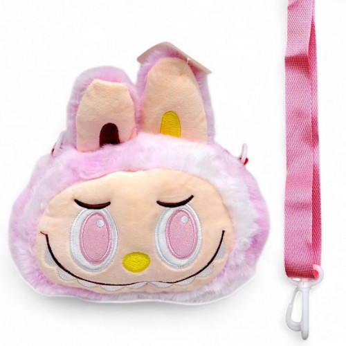 Мягкая игрушка-сумочка "LABUBU/ЛАБУБУ" (РОЗОВЫЙ) (MiC)
