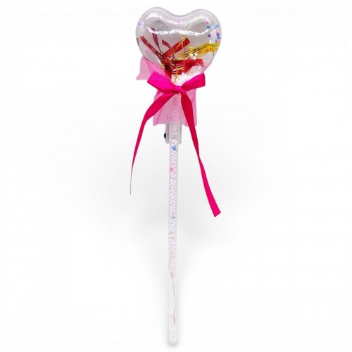 Іграшка зі світлом "Серце на паличці" 38 см (МАЛИНОВЕ) (MiC)