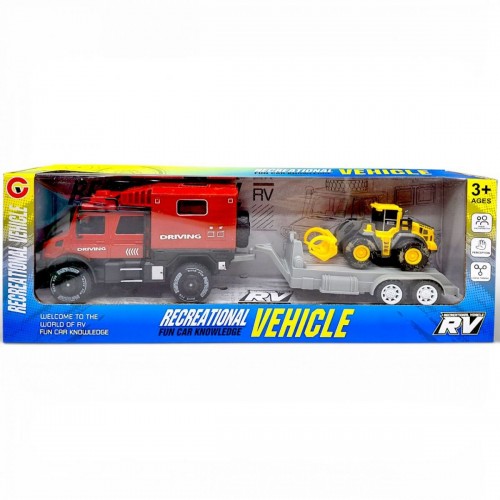 Автовоз інерційний, з трактором, в коробці (ЧЕРВОНИЙ) (MiC)