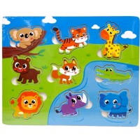 Вкладыши деревянные, 22,5х18 см (Животные)