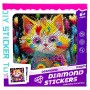 Алмазная мозаика "Котик" (стразы, инструменты, рамка) в коробке 17,5х17,5 см (MiC)
