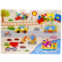 Вкладыши деревянные с ручками, 30х22.5 см. (ТРАНСПОРТ)