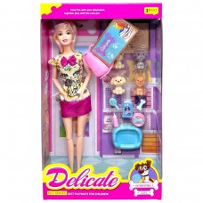 Кукла ВИД 1 (высота 30 см, суставы на шарнирах, 4 фигурки питомцев, аксессуары для них, съемная обувь) ВИД 2