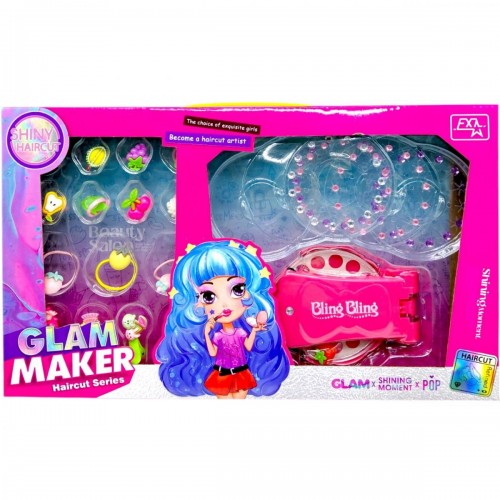 Набор украшений (инструмент для причесок, стразы, блестки, резинки для волос, украшения) в коробке (MiC)