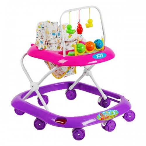 Ходунки "Joy" с погремушками и музыкальной панелью (сиреневые) (Joy Toy)