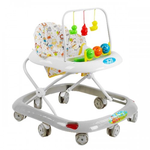 Ходунки "Joy" с погремушками и музыкальной панелью (серые) (Joy Toy)