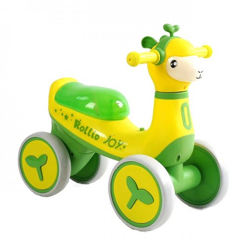 Велобег JOY 4-х колесный (колеса PU, рама пластик, УКРАИНСКОЕ ВЗУЧИВАНИЕ и подсветка) в коробке (Joy Toy)