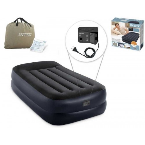 Велюровий матрац із підголівником, розмір 99х191х42 см (Intex)