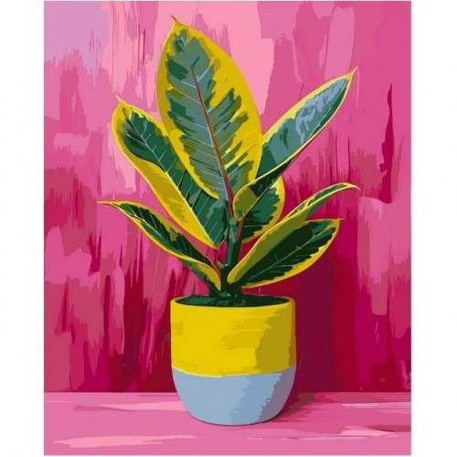 Картина за номерами "Яскравий фікус" 40х50 см (Origami)