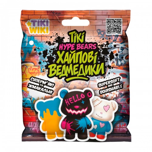 Игрушка-сквиш TIKI WIKI – ТИКИЕ ХАЙПОВЫЕ МИШКИ (в диспл.) (Tiki Wiki)