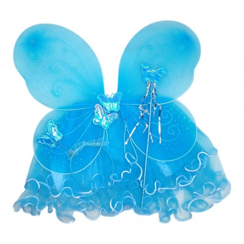 Костюм карнавальный "Бабочка" (крылья, юбка, обруч, палочка), голубой (MiC)