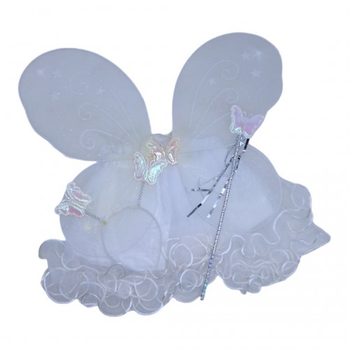 Костюм карнавальный "Бабочка" (крылья, юбка, обруч, палочка), белый (MiC)