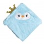Дитячий рушник з капюшоном, розмір 80*80 см (БЛАКИТНИЙ) (Mega Zayka)
