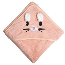 Дитячий рушник з капюшоном, розмір 80*80 см (ПЕРСИКОВИЙ)
