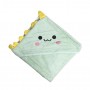 Дитячий рушник з капюшоном "Динозавр", розмір 80*80 см (ЗЕЛЕНИЙ) (Mega Zayka)