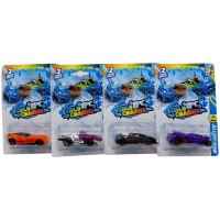 Машина металлическая, изменяющая цвет, на блистере (6 видов) р.16,5x10,8x3,5 см.