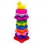 Пірамідка, висота 32 см, фігурка тваринки, 10 кілець різного діаметру, в сітці (MiC)