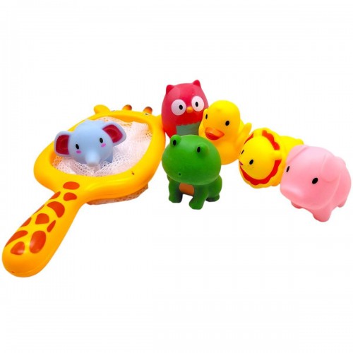 Набор для купания (сачок Жираф + 6 игрушек) (MiC)