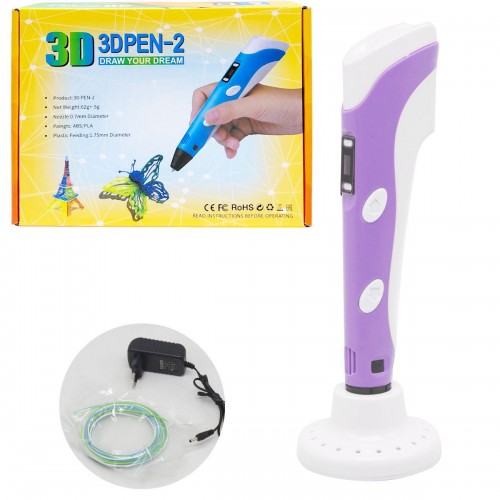 Набір 3D-ручка в коробці (ФІОЛЕТОВА) (MiC)