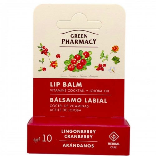 Бальзам для губ "Green Pharmacy" 3,6г вітамінний брусниця та журавлина (Green Pharmacy)