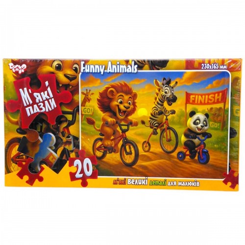 МЯГКИЕ ПАЗЛЫ 20 ЭЛЕМЕНТОВ (ВЕЛОГОНКА) (Dankotoys)