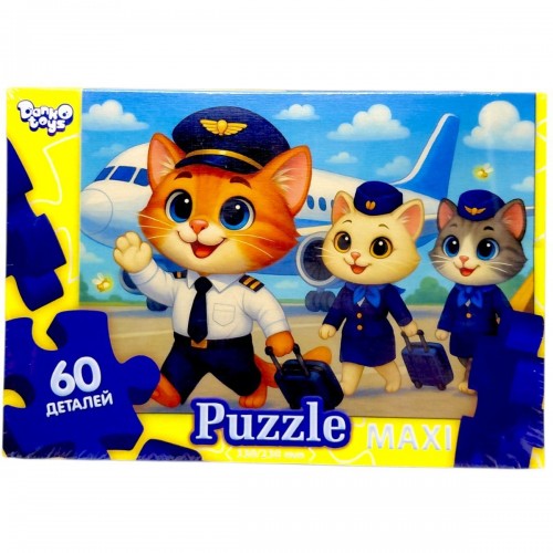 МАКСИ ПАЗЛЫ 60 ЭЛЕМЕНТОВ (Авиа коты) (Dankotoys)