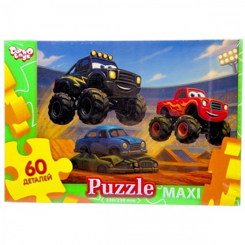 МАКСІ ПАЗЛИ на 60 ЕЛЕМЕНТІВ (МОНСТР-ТРАКИ) (Dankotoys)