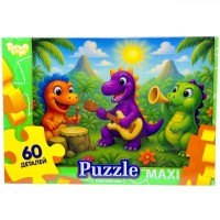 МАКСИ ПАЗЛЫ на 60 ЭЛЕМЕНТОВ (музыкальные динозавры)
