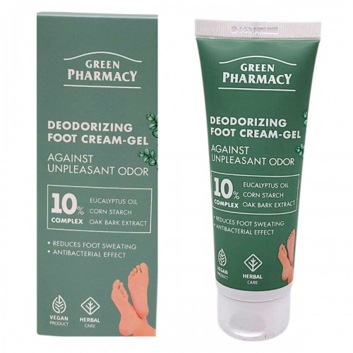 Крем-гель для ніг "Green Pharmacy" 75 мл, дезодоруючий, проти неприємного запаху (Green Pharmacy)