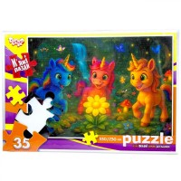 МʼЯКІ ПАЗЛИ 35 ЕЛЕМЕНТІВ (ЄДИНОРОГИ В ЛІСІ)