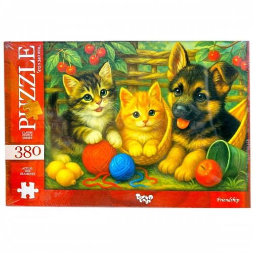 ПАЗЛИ, 380 ЕЛЕМЕНТІВ (ПУХНАСТІ ДРУЗІ) (Dankotoys)