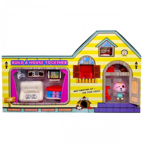 Набор игрушечная комната с мебелью Нappy Family (ЖЕЛТЫЙ) (mr.Manx)