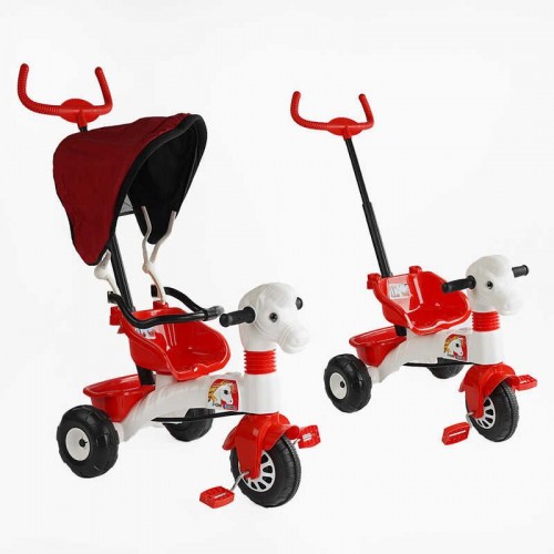 Велосипед триколісний з батьківською ручкою Pilsan (1) світло, звук, корзинка, в пакеті (Pilsan)