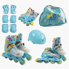 Ролики размер 35-38(6) колеса PU, d – 9 см, алюминиевая рама, подсветка колес, подшипник ABEC-7, в коробке