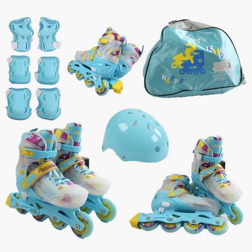 Ролики размер 35-38(6) колеса PU, d – 9 см, алюминиевая рама, подсветка колес, подшипник ABEC-7, в коробке (МІС)