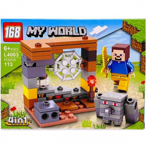 Конструктор "MINECRAFT" 168 элементов (ВИД 4) (168)