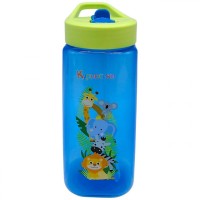 Поїлка зі складним носиком та силіконовою соломкою 420 мл (СИНЯ)