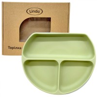 Тарелка секционная силикон (ЗЕЛЕНАЯ)