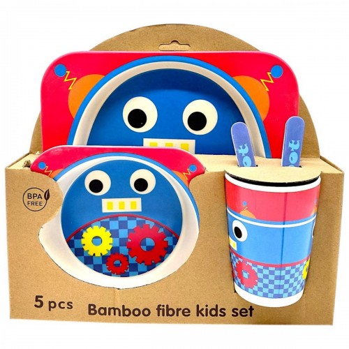 Набір дитячого бамбукового посуду (РОБОТ) (Lindo)